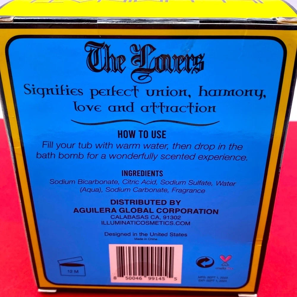 Illuminati Tarot Cards The Lovers Cherry Scented Bath Bomb